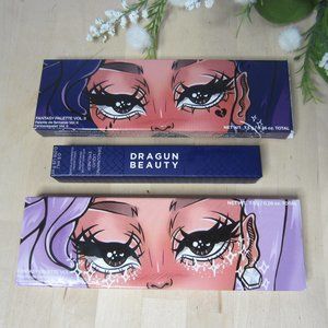 DRAGUN BEAUTY Makeup Bundle Fantasy Vol 1 + Vol 2 Palettes + Liquid Eyeliner